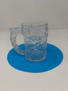 Vintage 1995 McDonald's Batman Forever Glass Mug Coffee Tea Cup